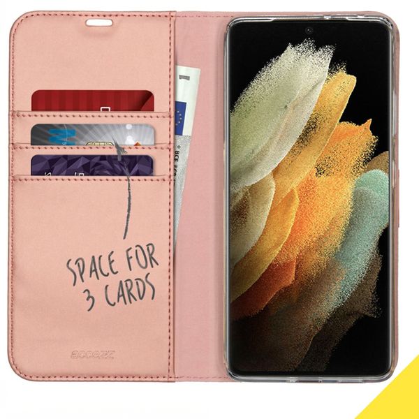 Accezz Wallet Softcase Bookcase Samsung Galaxy S21 Ultra - Rosé Goud