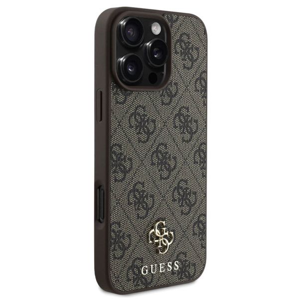 Guess 4G Metal Logo Backcover MagSafe iPhone 16 Pro - Bruin