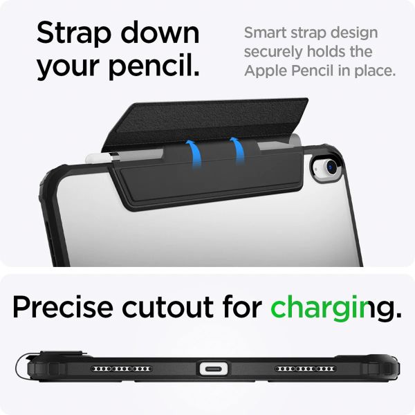 Spigen Ultra Hybrid Pro Bookcase Apple iPad 11 (2025) 11 inch A16 / iPad 10 (2022) 10.9 inch - Zwart