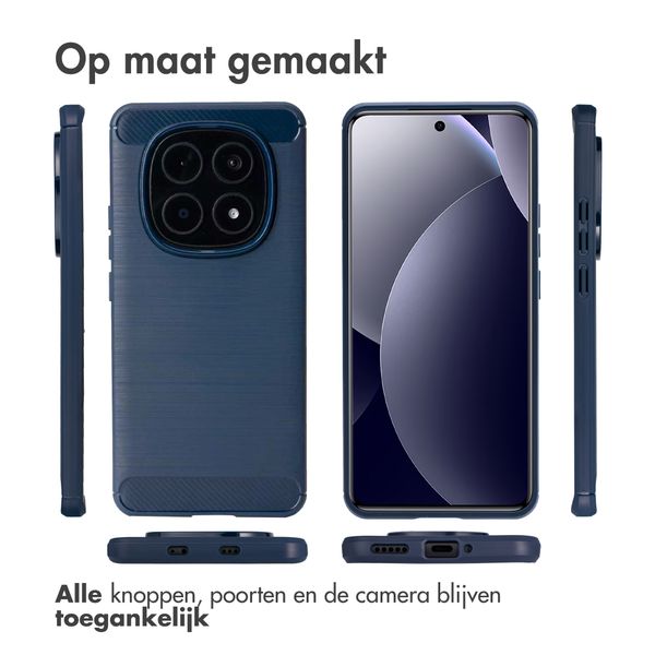 imoshion Brushed Backcover Xiaomi Redmi Note 15 Pro (5G) - Donkerblauw
