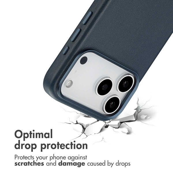 Accezz Leather Back Cover with MagSafe Apple iPhone 17 Pro Max - Nightfall Blue