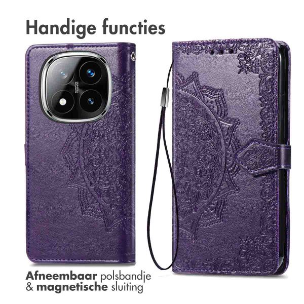 imoshion Mandala Bookcase Xiaomi Redmi Note 14 Pro (5G) - Paars