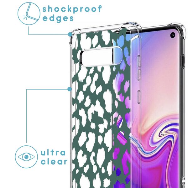 imoshion Design hoesje met koord Samsung Galaxy S10 Plus - Luipaard - Groen