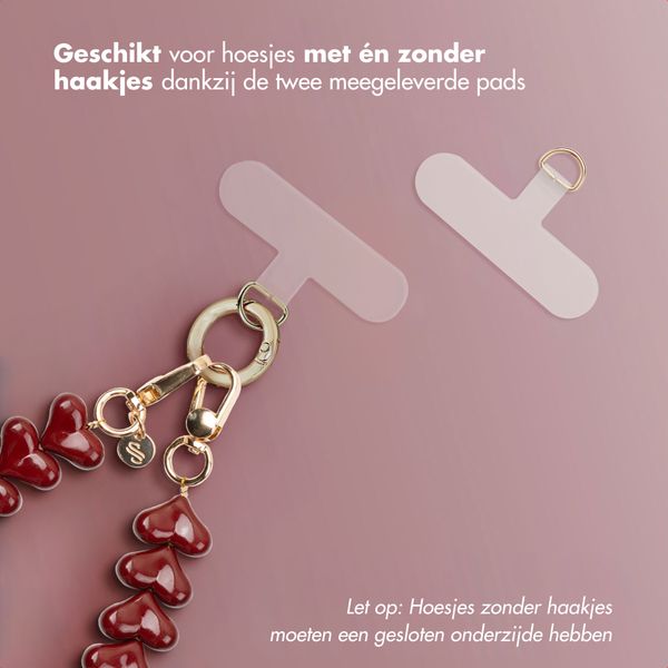 Selencia Transparent Case with Hooks + Lova Wrist Strap Apple iPhone 11 - Burgundy
