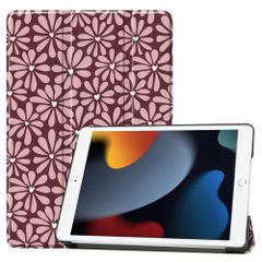 imoshion Design Trifold Bookcase Apple iPad 9 (2021) 10.2 inch / iPad 8 (2020) 10.2 inch / iPad 7 (2019) 10.2 inch - Bloom Love Blush