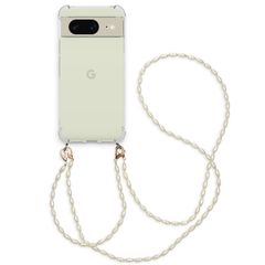 imoshion Backcover met koord + armband - Parels Google Pixel 8 - Transparent