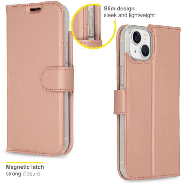 Accezz Wallet Softcase Bookcase iPhone 14 Plus - Rosé Goud