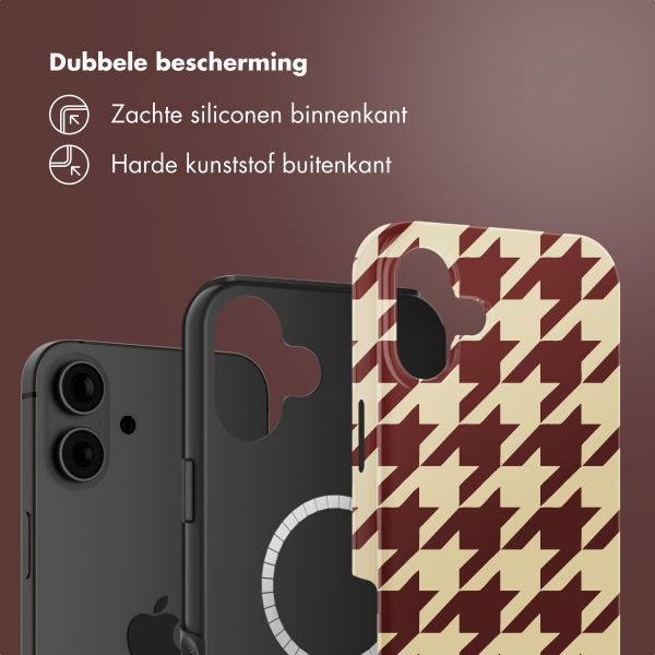 Selencia Vivid Backcover met MagSafe Apple iPhone 16 - Pied-de-Poule