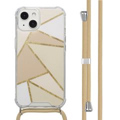 imoshion Design hoesje met koord Apple iPhone 13 - Beige Graphic