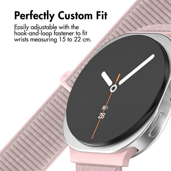 imoshion Nylon Strap Samsung Galaxy Watch 9 (40/44mm) / Watch 8 (40/44mm) / Classic (46mm) - Light Pink