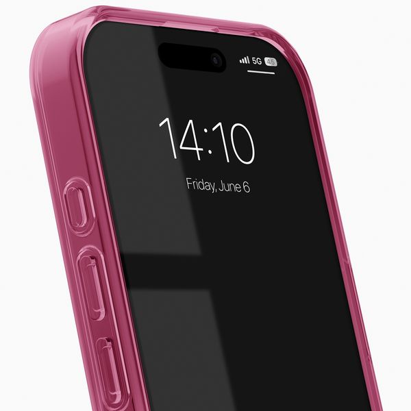 iDeal of Sweden Clear Case MagSafe Apple iPhone 16 Pro - Cherry Crush