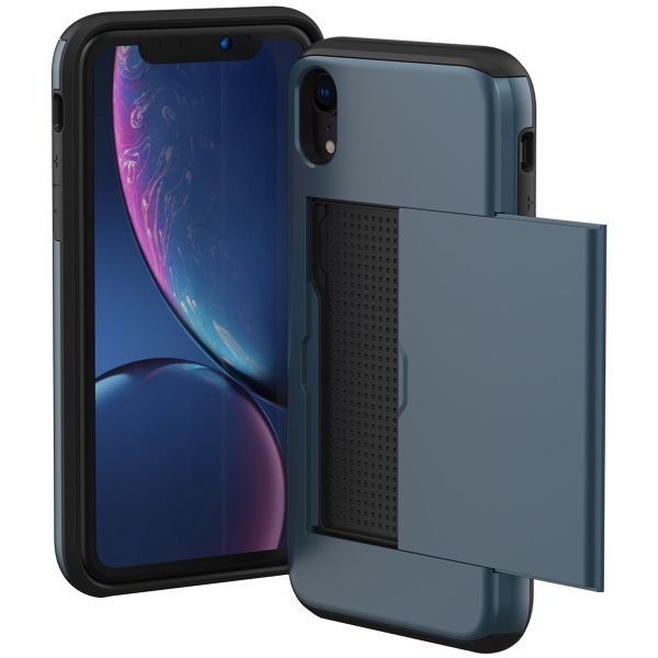 imoshion Backcover met pasjeshouder iPhone Xr - Donkerblauw