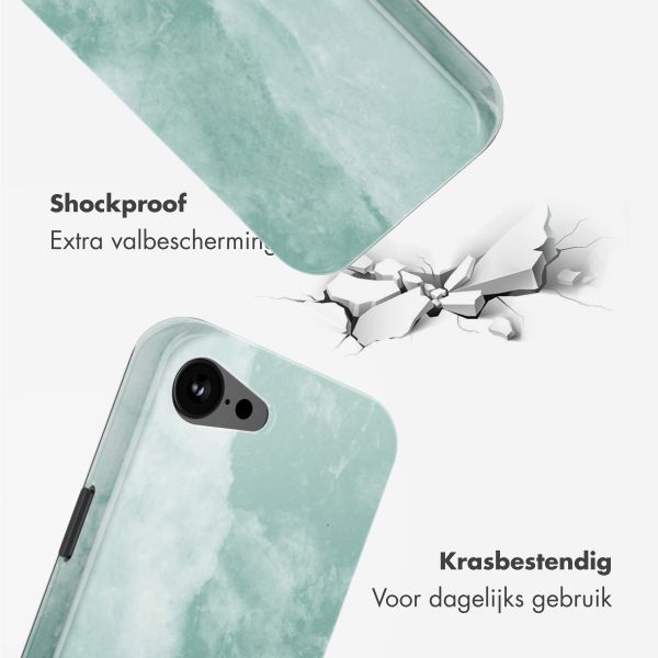 Selencia Vivid Backcover met MagSafe Apple iPhone 16e - Marble Grayed Jade