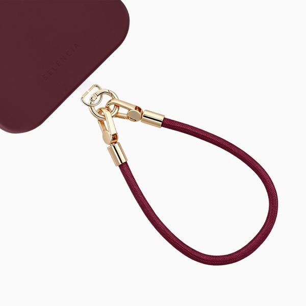 Selencia Universeel Polskoord met 2 haken - Bold Burgundy