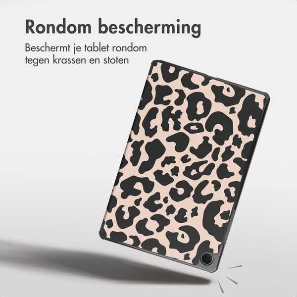 imoshion Design Trifold Bookcase Samsung Galaxy Tab A11 Plus - Leopard