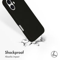 Accezz Liquid Silicone Back Cover with MagSafe Apple iPhone 16 - Black