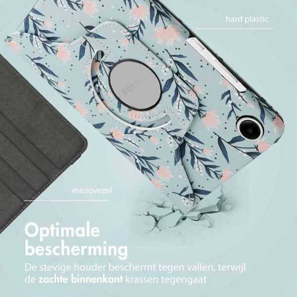 imoshion 360° Draaibare Design Bookcase Samsung Galaxy Tab A9 8.7 inch - Flowers
