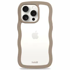 Holdit Wavy Case Apple iPhone 15 Pro - Mocha Brown / Transparent