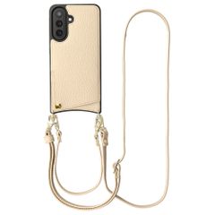 Selencia Nova Telefoonhoes met Koord en Pashouder Samsung Galaxy A57 (5G) - Beige