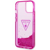 Guess Liquid Glitter Backcover iPhone 14 - Fuchsia