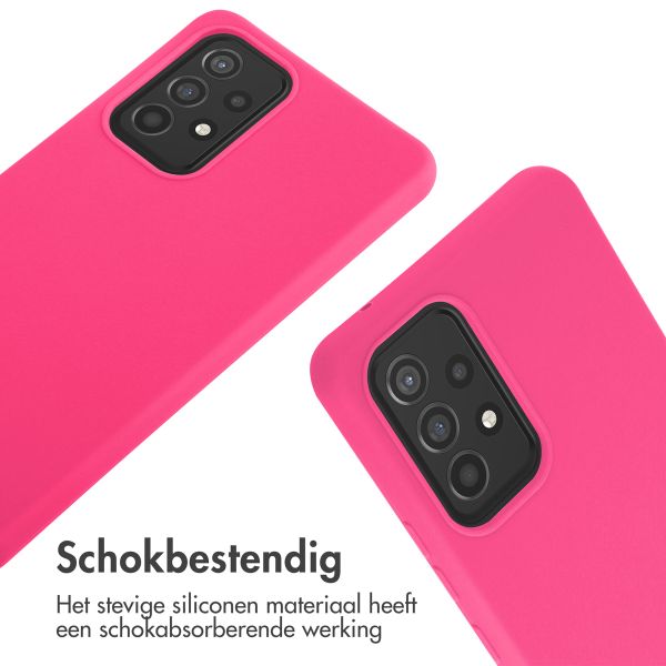 imoshion Siliconen hoesje met koord Samsung Galaxy A53 - Fluor Roze