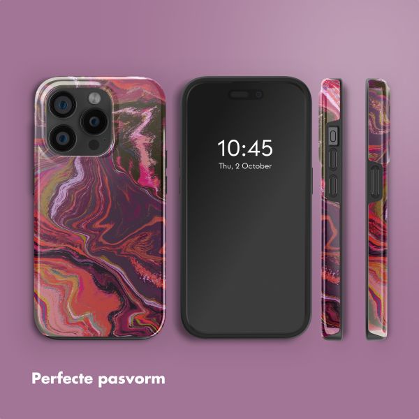 Selencia Vivid Backcover met MagSafe Apple iPhone 15 Pro - Marble Purple