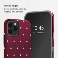 Selencia Vivid Back Cover Apple iPhone 12 (Pro) - Happy Dots Burgundy