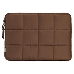 Selencia Puffy Laptop hoes 15-16 inch - Laptopsleeve - Mocha Brown