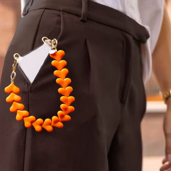 Selencia Lova Hartjes Polskoord - Orange