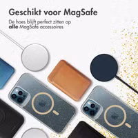 imoshion Clear Glitter Backcover met MagSafe Apple iPhone 12 (Pro) - Goud