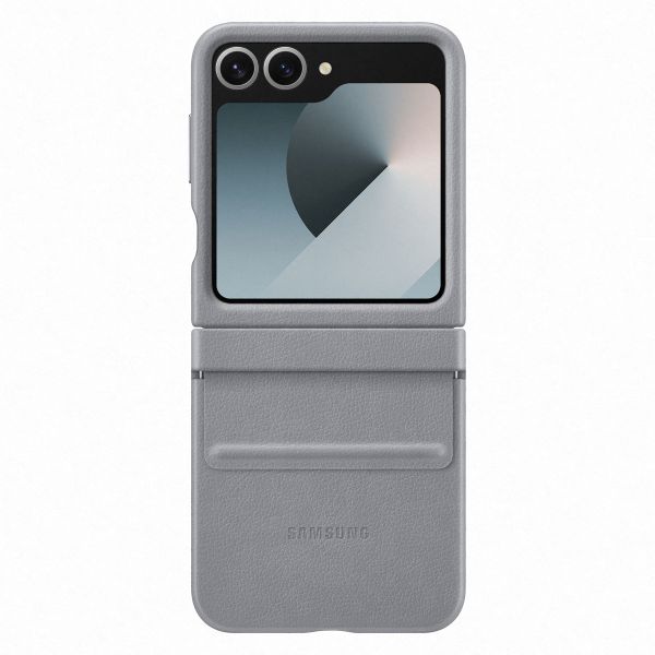 Samsung Originele KindSuit Vegan Leather Case Samsung Galaxy Z Flip 6 / Flip 7 FE - Gray