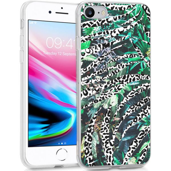 imoshion Design hoesje iPhone SE (2022 / 2020) / 8 / 7 / 6s - Jungle -Wit