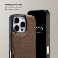 Selencia Nova Telefoonhoes met Koord en Pashouder Apple iPhone 16 Pro - Mocha Brown