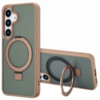 Accezz Ring Stand Backcover met MagSafe Samsung Galaxy S25 - Bruin