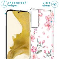 imoshion Design hoesje met koord Samsung Galaxy S22 Plus - Bloem - Roze