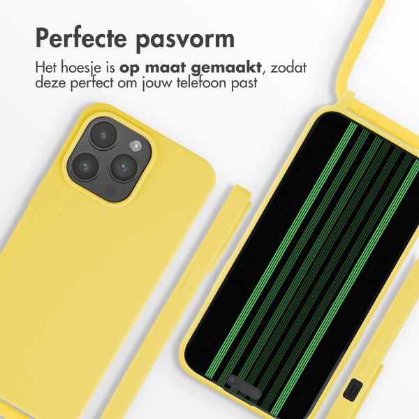 imoshion Siliconen hoesje met koord Apple iPhone 15 Pro Max - Geel