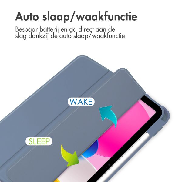 imoshion Trifold Hardcase Bookcase Apple iPad 11 (2025) 11 inch A16 / iPad 10 (2022) 10.9 inch - Paars