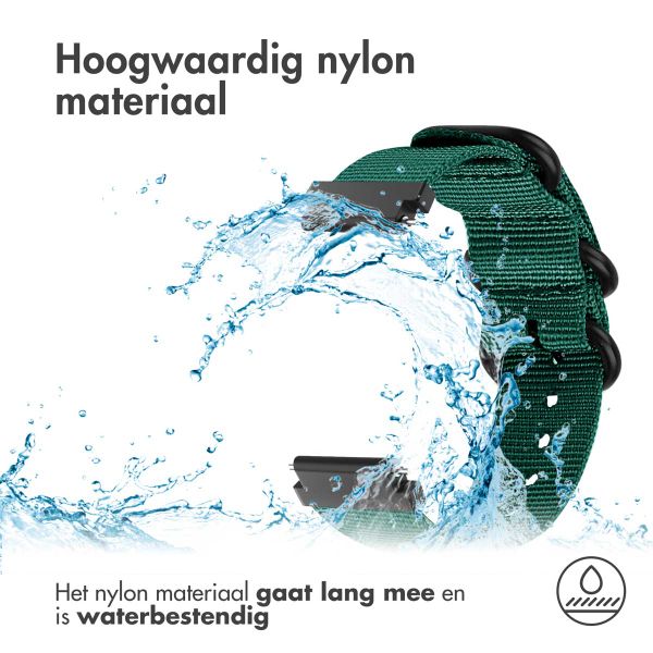 imoshion Rugged Nylon bandje  - Universeel 20 mm aansluiting - Donkergroen