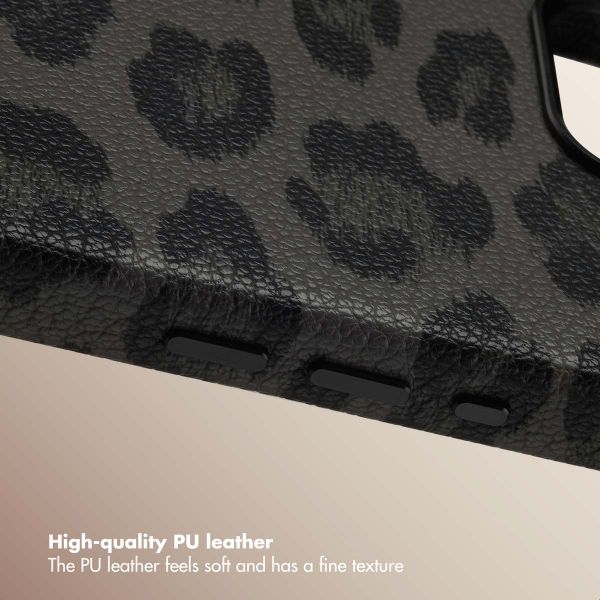 Selencia Sabi Back Cover Panther Print with MagSafe Apple iPhone 17e / 16e - Midnight Black