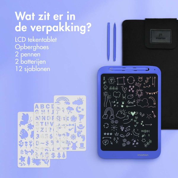 imoshion LCD Tekentablet voor kinderen - Met kleurenscherm en 2 pennen - Cobalt Blue