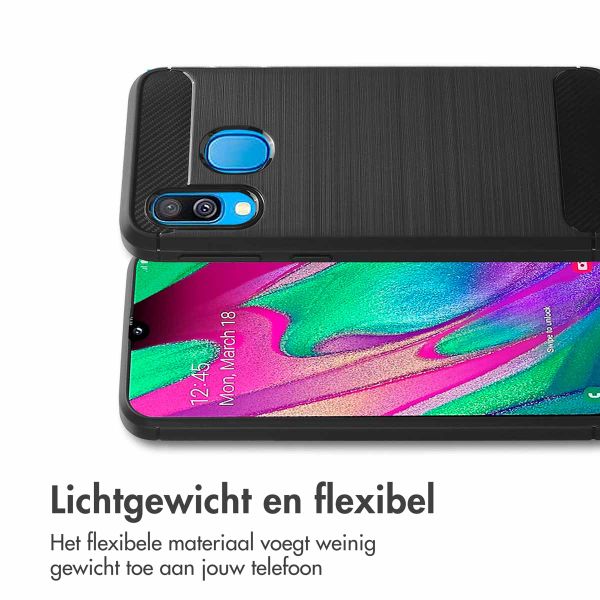 imoshion Brushed Backcover Samsung Galaxy A40 - Zwart