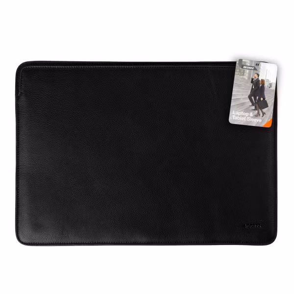 Accezz Leather Laptop hoes Apple MacBook 14 inch - Laptopsleeve - Zwart