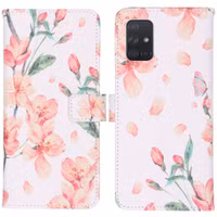 imoshion Design Softcase Bookcase Samsung Galaxy A71 - Bloem - Roze