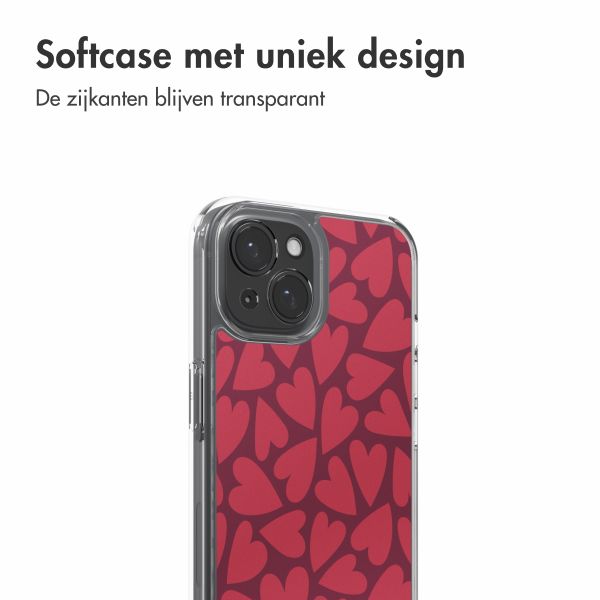 imoshion Design hoesje Apple iPhone 15 - Hearty Coral Dust