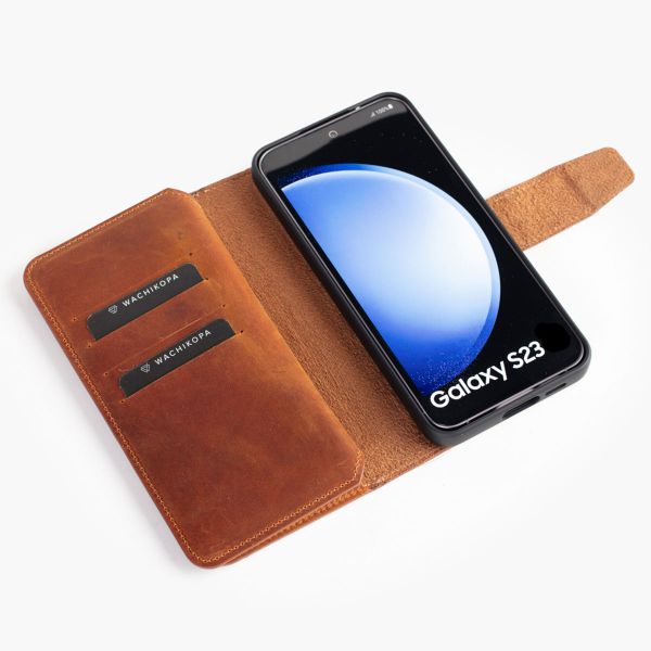 Wachikopa Multi Wallet Bookcase Samsung Galaxy S23 - Camel