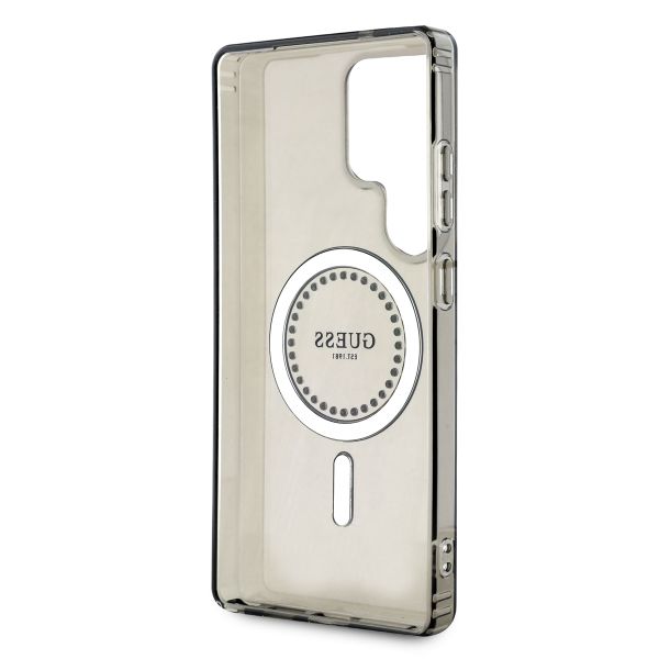 Guess MagSafe IML Rhinestones Case Samsung Galaxy S25 Ultra - Zwart