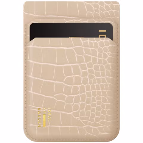 iDeal of Sweden MagSafe Magnetische kaarthouder - Warm Beige Croco