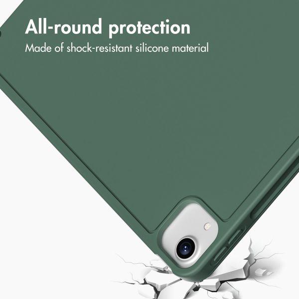 Accezz Smart Silicone Book Case Apple iPad Air 13 inch (2026) M4 / (2025) M3 / (2024) M2 - Dark Green
