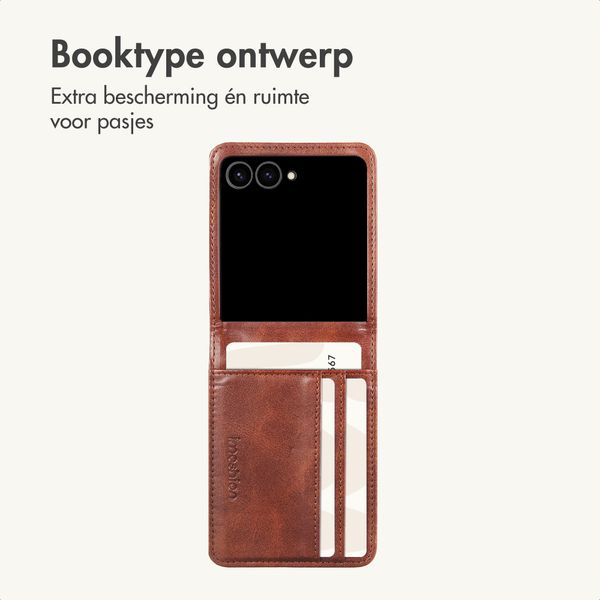 imoshion Luxe Bookcase Samsung Galaxy Z Flip 8 - Donkerbruin