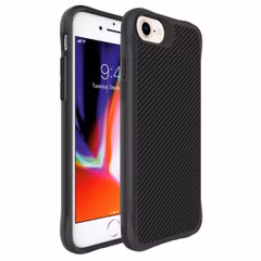 imoshion Rugged Hybrid Carbon Case Apple iPhone SE (2022 / 2020) / 8 / 7 - Zwart